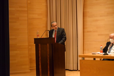 Francisco Gámiz Pérez, durante su discurso.