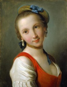 'A_Girl_in_a_Red_Dress',_oil_on_canvas_painting_by_Pietro_Antonio_Rotari,_1755,_El_Paso_Museum_of_Art