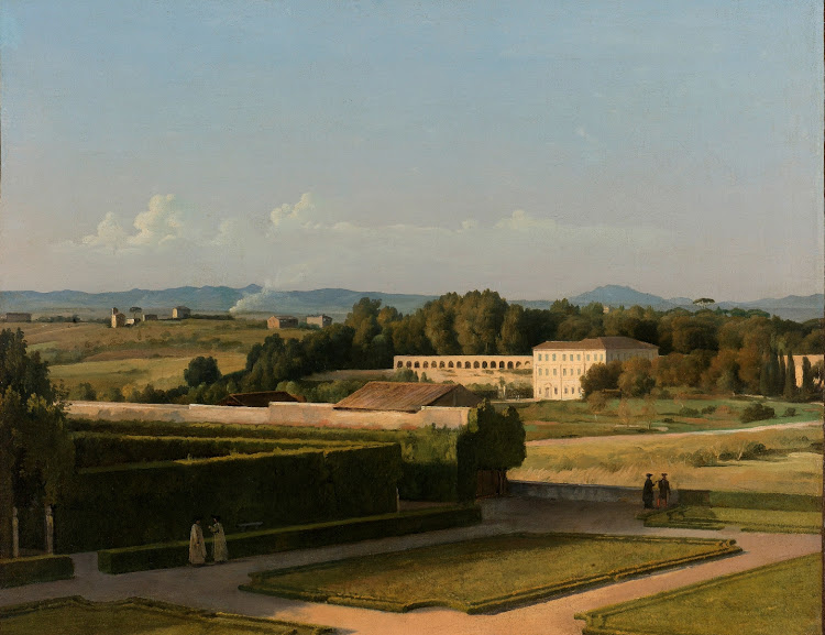 EBERL - Michel Martin Drolling - Gezicht op de tuinen van Villa Medici