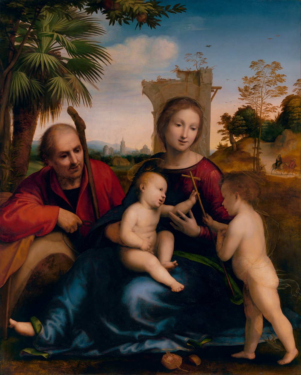 HEINICHEN - Fra Bartolommeo - The Rest on the Flight into Egypt with St. John the Baptist