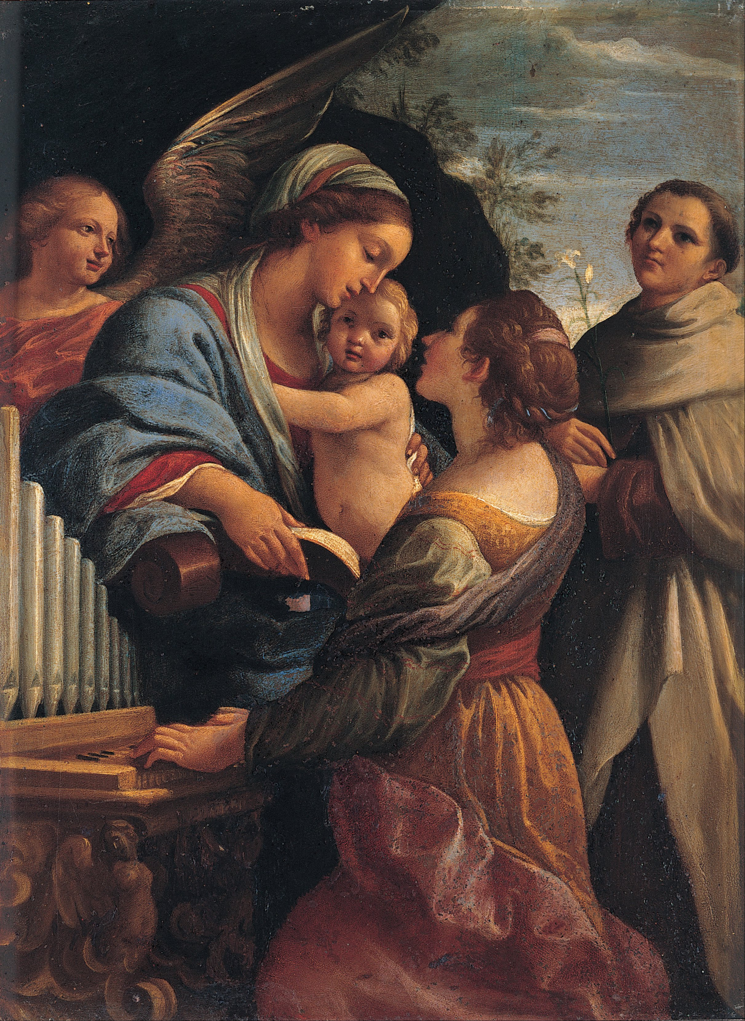 Lorenzo_Garbieri_-_Madonna_with_the_Child,_Saint_Cecily_and_Saint_Albert_-_Google_Art_Project