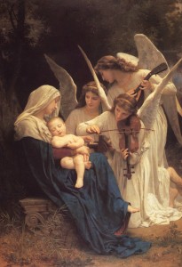 RAMEAU - William Adolphe Bouguereau (1825-1905) - La Vierge aux Anges