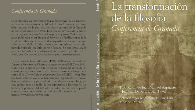 Nueva edición de «La transformación de la filosofía» de Louis Althusser en Editorial UGR