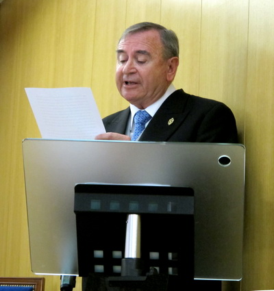 José Miguel Barea Navarro durante su discurso