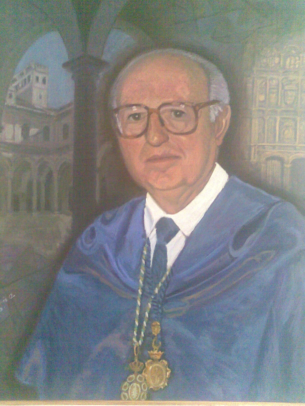 Excmo. Sr. D. Luis Esteban Carrasco, Presidente  
y Académico Fundador de la Academia de Ciencias Matemáticas, Físico-Químicas y Naturales de Granada.