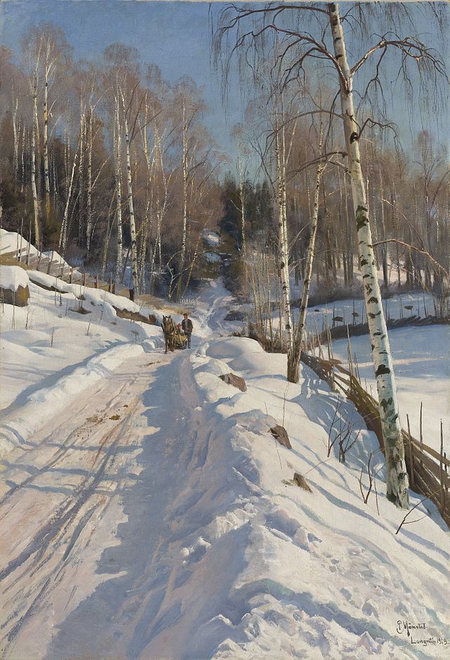 Peder_Mønsted_-_Sleigh_ride_on_a_sunny_winter_day