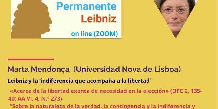 Seminario permanente Leibniz: «Leibniz y la ‘indiferencia que acompaña a la libertad’»