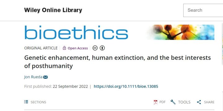 «Genetic Enhancement, Human Extinction, and the Best Interests of Posthumanity»