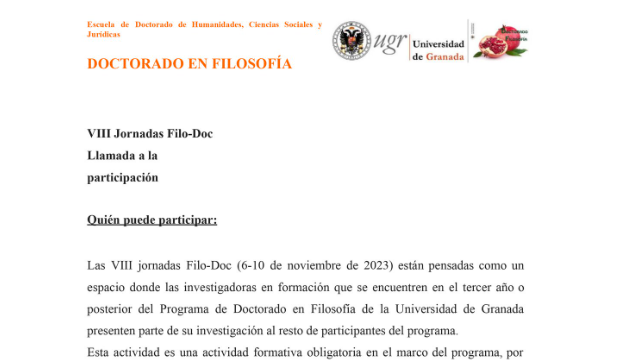 VII Jornadas Filo-Doc | Semana del Doctorado