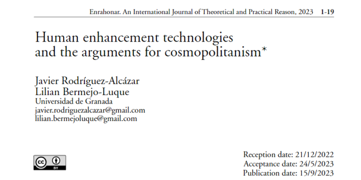 «Human enhancement technologies and the arguments for cosmopolitanism»