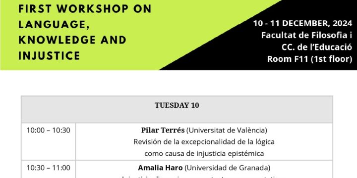 Nueva fecha – First Workshop «Language, Knowledge, and Injustice»