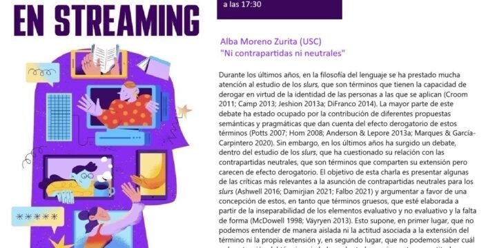 Cuarta sesión de Filósofas en Streaming: «Ni contrapartidas ni neutrales»