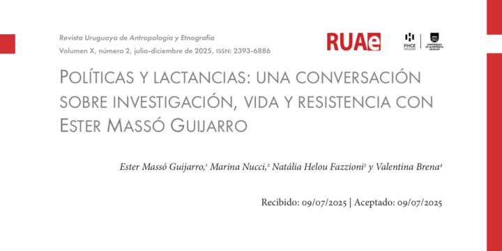 Políticas y lactancias: entrevista a Ester Massó en la Revista Uruguaya de Antropología y Etnografía