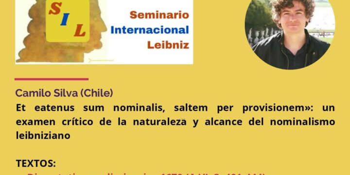 Seminario Permanente Leibniz. 1ª Sesión: «‘Et eatenus sum nominalis, saltem per provisionem’: un examen crítico de la naturaleza y alcance del nominalismo leibniziano»