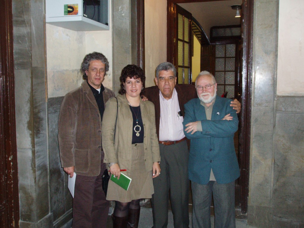 José Carlos Rosales, Milena Rodríguez, Guillermo Rodríguez Rivera y Juan de Loxa, presentación de "El otro lado", Granada, 2007