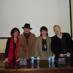 Milena Rodríguez,  Ángeles Mora, Juan Carlos Rodríguez y Mariano Maresca, presentación de "El otro lado", Universidad de Granada, 2007