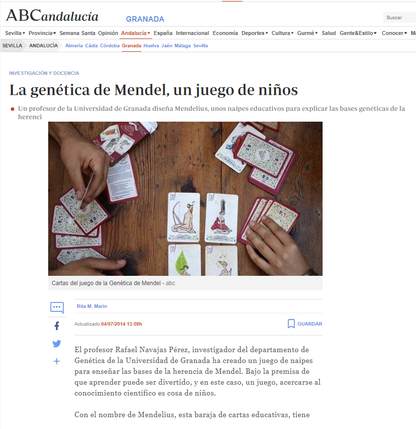 "La genética de Mendel: un juego de niños".